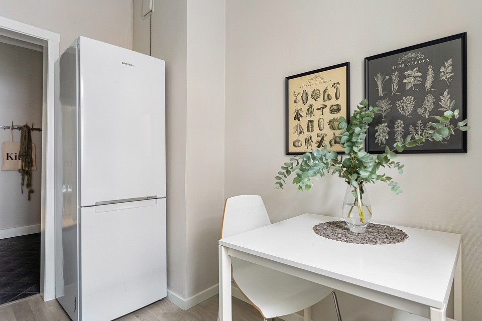 Fridge located in room