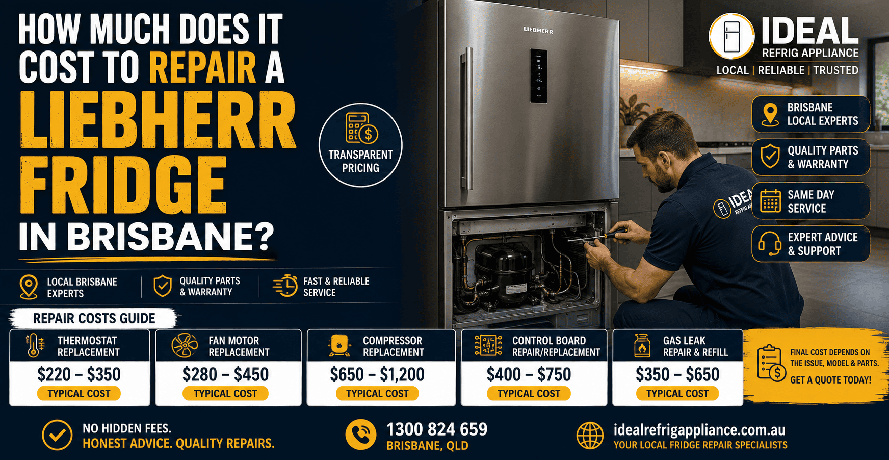 How Much Does It Cost to Repair a Liebherr Fridge in Brisbane